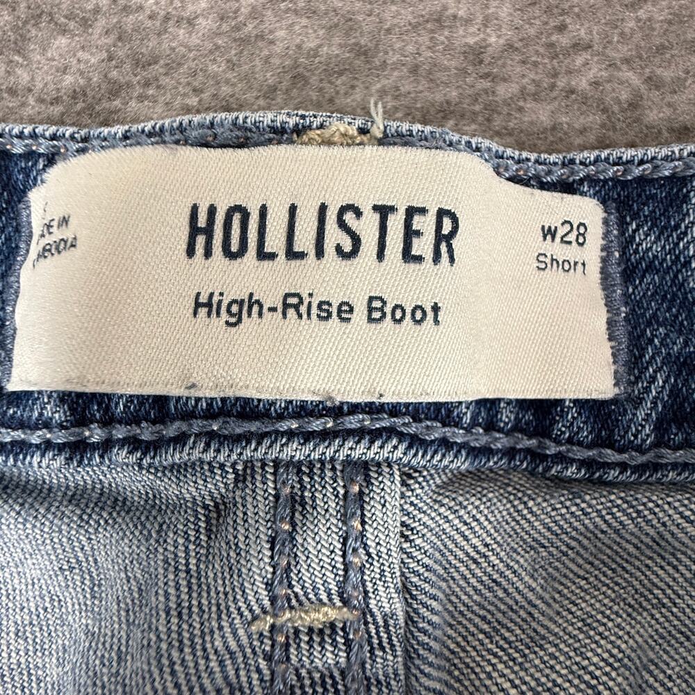 Hollister Women’s High Rise Bootcut Denim Jeans Waist 28 Short Medium Wash - Picture 5 of 11